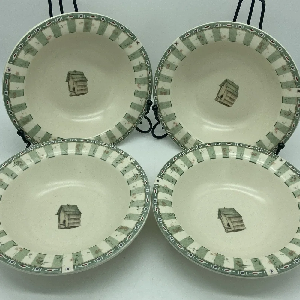 Pfaltzgraff Naturewood Deep‎ Rimmed Soup Cereal Bowls 7 1/4